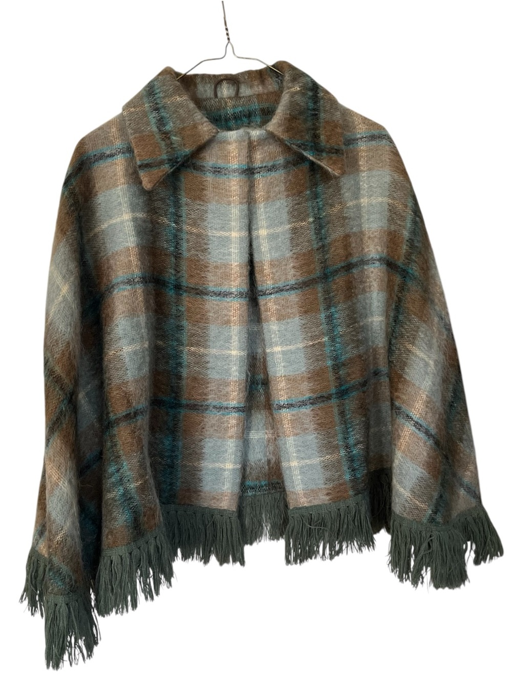 Vintage Mohair and Wool Poncho Shawl Cover Up